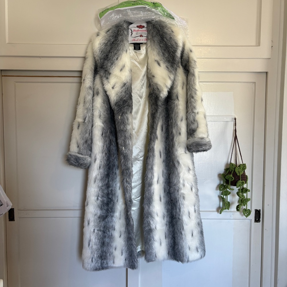 Elegant Long Faux Fur Coat